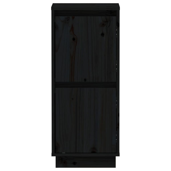 Sideboards 2 Pcs Black 31.5X34x75 Cm Solid Wood Pine Sideboards & Buffets