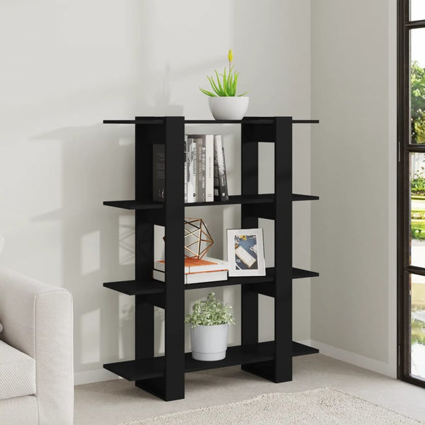 Vidaxl Book Cabinet/Room Divider Black 100X30x123.5 Cm Screens & Room Dividers