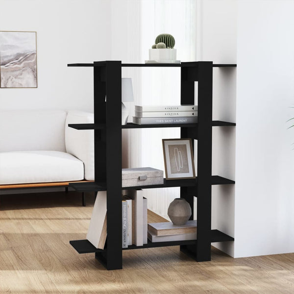 Vidaxl Book Cabinet/Room Divider Black 100X30x123.5 Cm Screens & Room Dividers