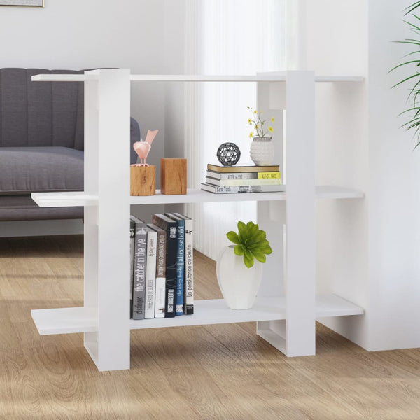 Book Cabinet/Room Divider White 100X30x87 Cm Bookshelves