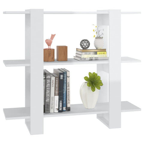 Book Cabinet/Room Divider High Gloss White 100X30x87 Cm Bookshelves