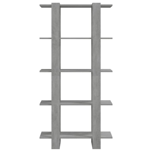 Book Cabinet/Room Divider Concrete Grey 80X30x160 Cm Engineered Wood Bookshelves