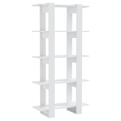 Book Cabinet/Room Divider High Gloss White 80X30x160 Cm