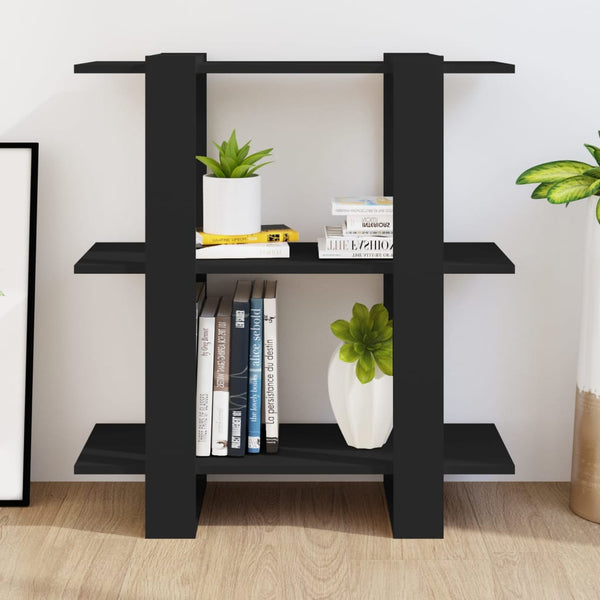 Book Cabinet/Room Divider Black 80X30x87 Cm Bookshelves
