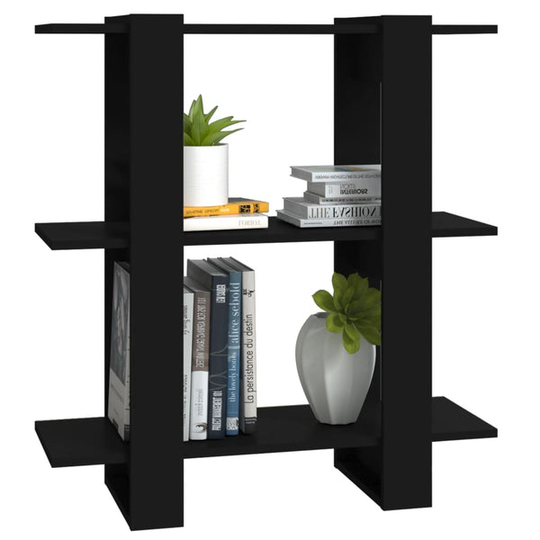 Book Cabinet/Room Divider Black 80X30x87 Cm Bookshelves