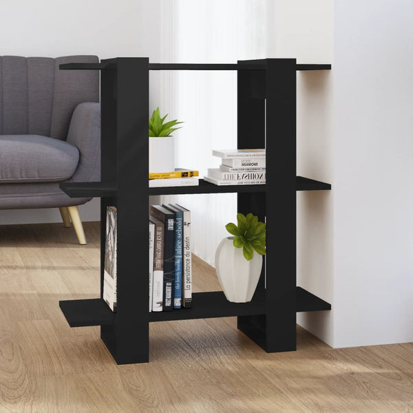 Book Cabinet/Room Divider Black 80X30x87 Cm Bookshelves