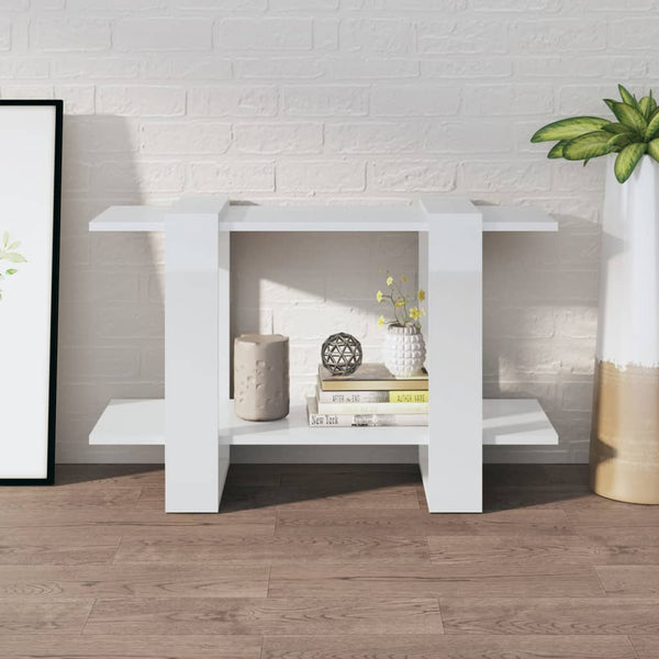 Book Cabinet/Room Divider High Gloss White 80X30x51 Cm Bookshelves