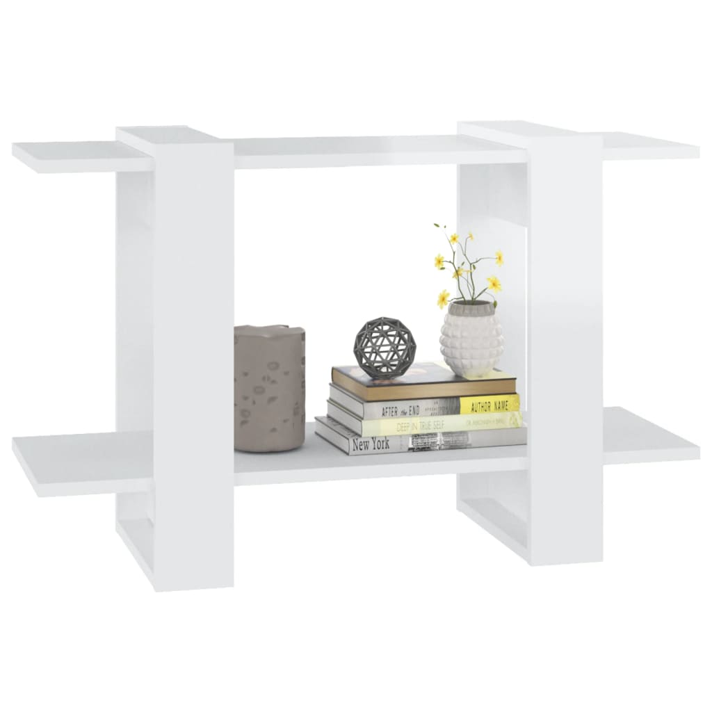 Book Cabinet/Room Divider High Gloss White 80X30x51 Cm Bookshelves