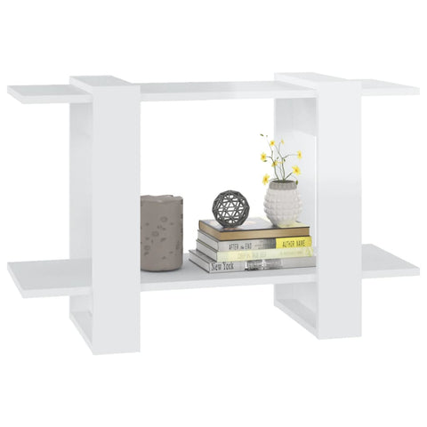 Book Cabinet/Room Divider High Gloss White 80X30x51 Cm Bookshelves