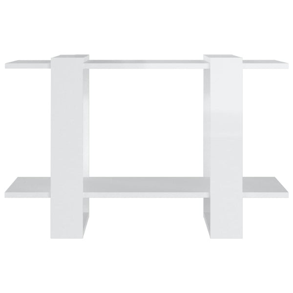 Book Cabinet/Room Divider High Gloss White 80X30x51 Cm Bookshelves