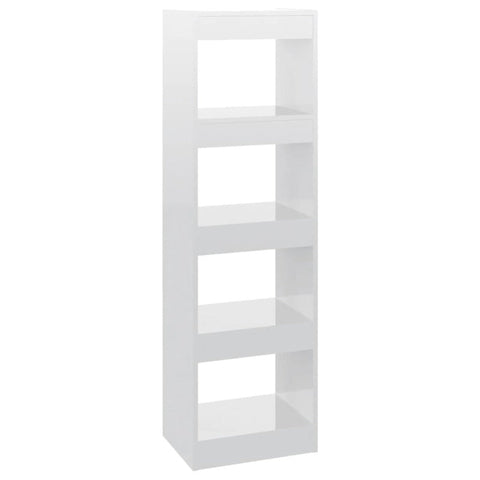 Book Cabinet/Room Divider High Gloss White 40X30x135 Cm