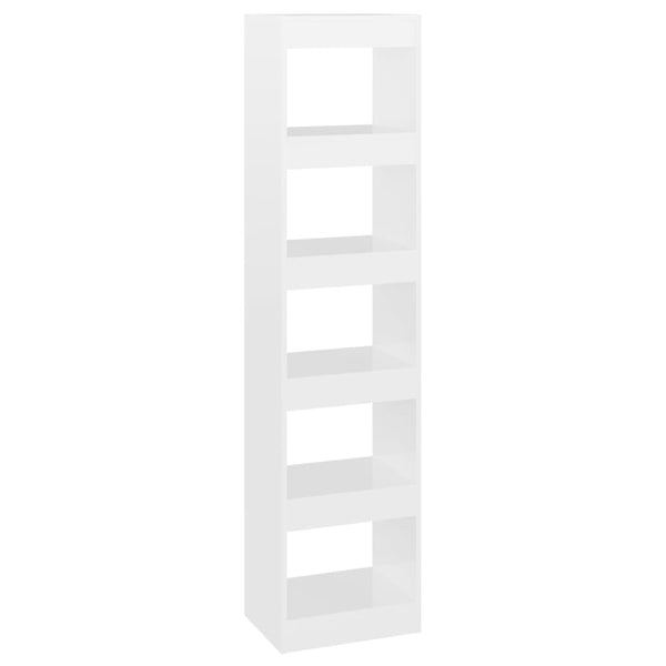 Book Cabinet/Room Divider High Gloss White 40X30x166 Cm Bookshelves