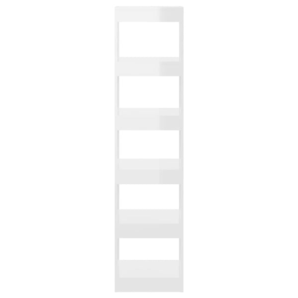 Book Cabinet/Room Divider High Gloss White 40X30x166 Cm Bookshelves