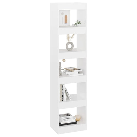 Book Cabinet/Room Divider High Gloss White 40X30x166 Cm Bookshelves