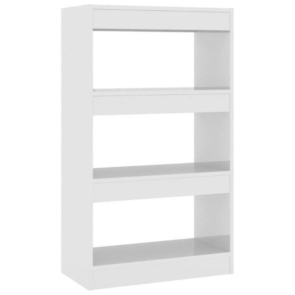 Vidaxl Book Cabinet/Room Divider High Gloss White 60X30x103 Cm Engineered Wood Screens & Room Dividers