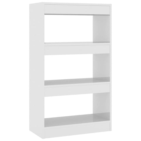 Book Cabinet/Room Divider High Gloss White 60X30x103 Cm Engineered Wood
