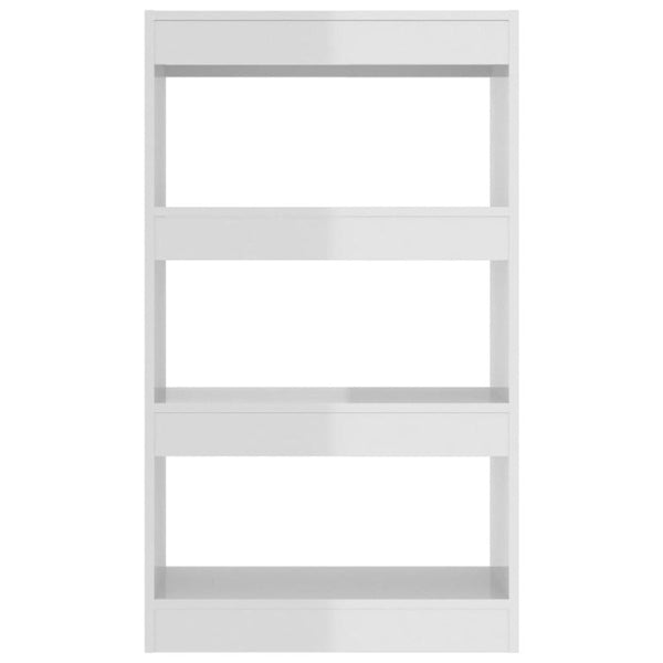 Vidaxl Book Cabinet/Room Divider High Gloss White 60X30x103 Cm Engineered Wood Screens & Room Dividers