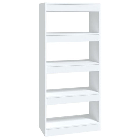 Book Cabinet/Room Divider White 60X30x135 Cm Engineered Wood