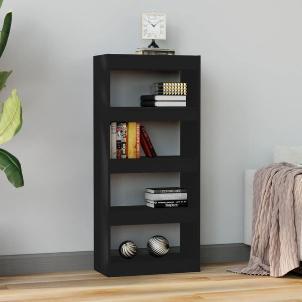 Book Cabinet/Room Divider Black 60X30x135 Cm Engineered Wood Bookshelves