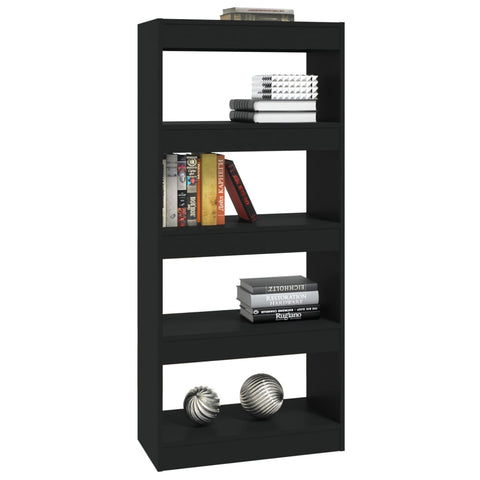Book Cabinet/Room Divider Black 60X30x135 Cm Engineered Wood Bookshelves