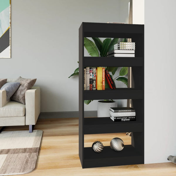 Book Cabinet/Room Divider Black 60X30x135 Cm Engineered Wood Bookshelves