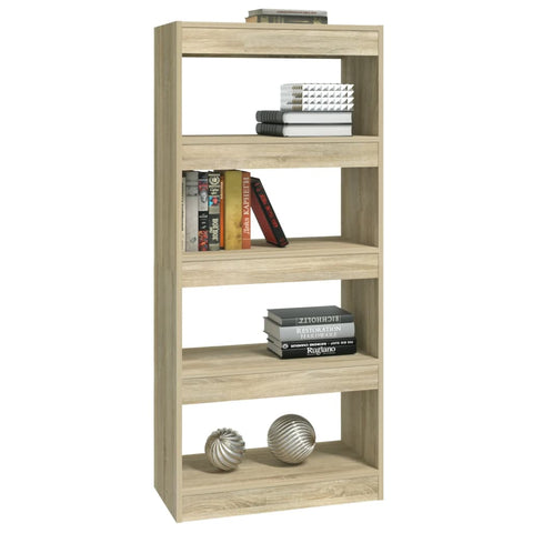 Book Cabinet/Room Divider Sonoma Oak 60X30x135 Cm Engineered Wood Bookshelves