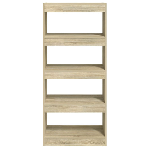 Book Cabinet/Room Divider Sonoma Oak 60X30x135 Cm Engineered Wood Bookshelves