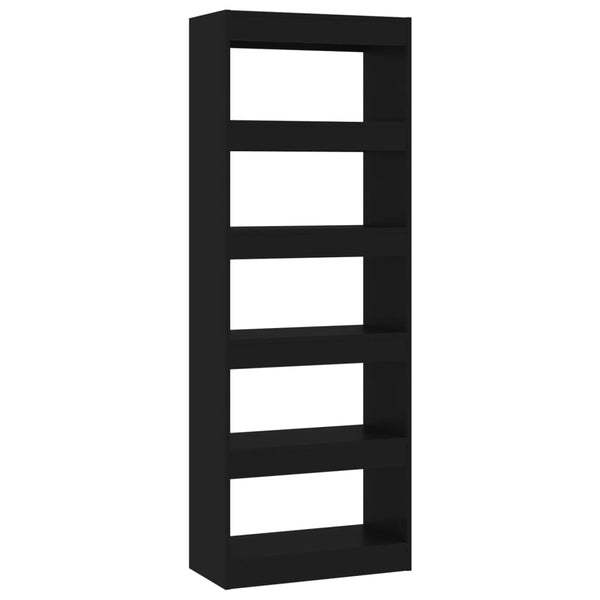 Book Cabinet/Room Divider Black 60X30x166 Cm Engineered Wood Bookshelves