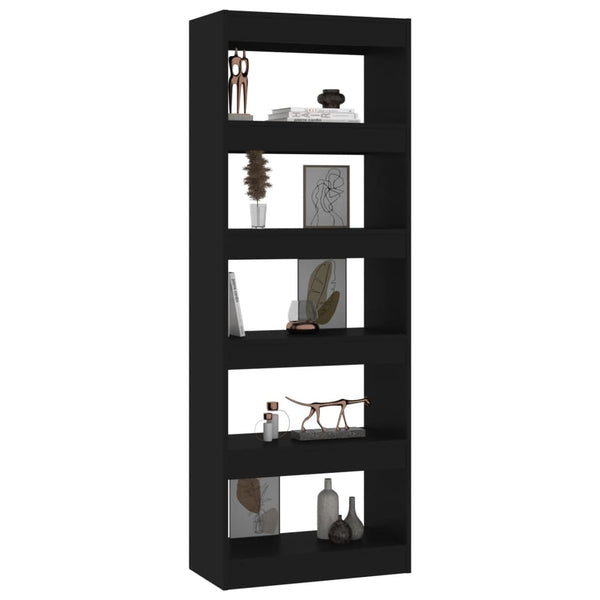 Book Cabinet/Room Divider Black 60X30x166 Cm Engineered Wood Bookshelves