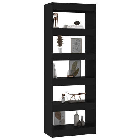 Book Cabinet/Room Divider Black 60X30x166 Cm Engineered Wood Bookshelves