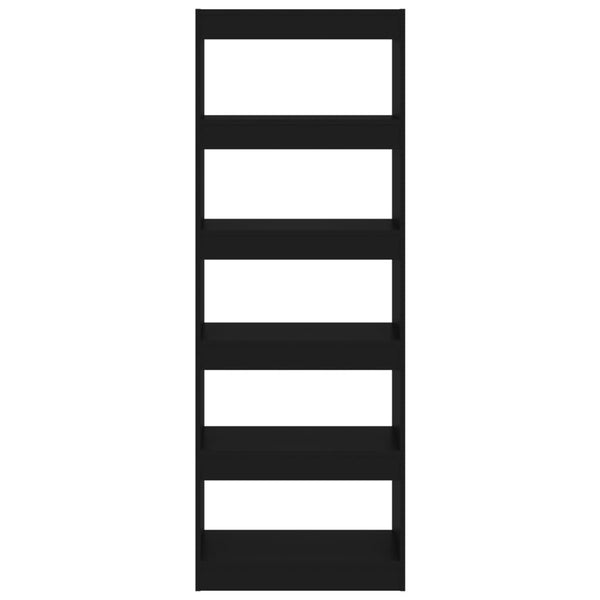 Book Cabinet/Room Divider Black 60X30x166 Cm Engineered Wood Bookshelves