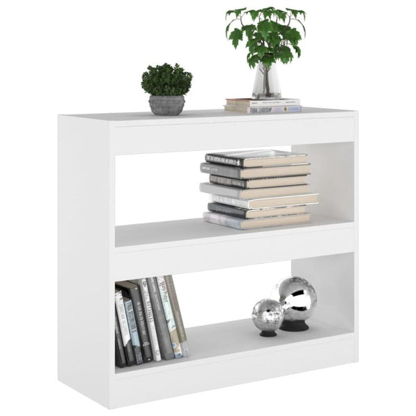 Book Cabinet/Room Divider White 80X30x72 Cm