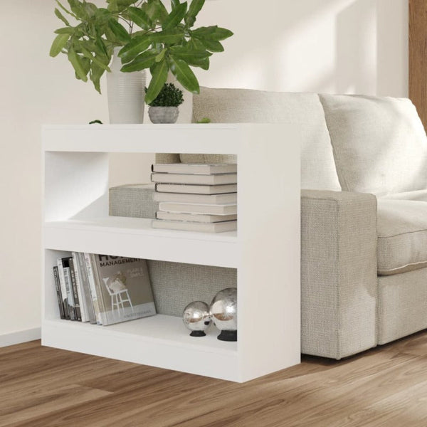 Book Cabinet/Room Divider White 80X30x72 Cm