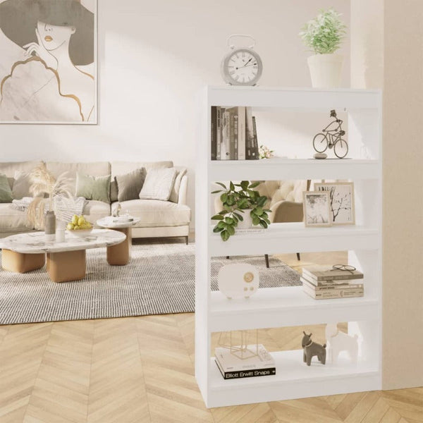 Vidaxl Book Cabinet/Room Divider White 80X30x135 Cm Engineered Wood Screens & Room Dividers