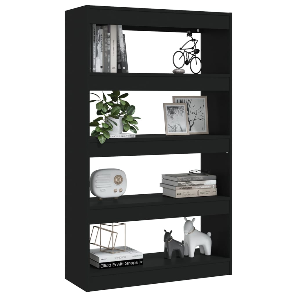 Book Cabinet/Room Divider Black 80X30x135 Cm Engineered Wood Bookshelves