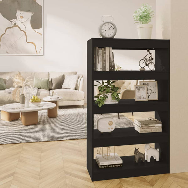 Book Cabinet/Room Divider Black 80X30x135 Cm Engineered Wood Bookshelves