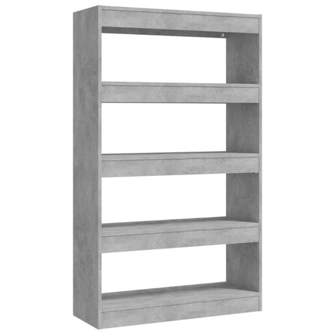 Book Cabinet/Room Divider Concrete Grey 80X30x135 Cm Engineered Wood