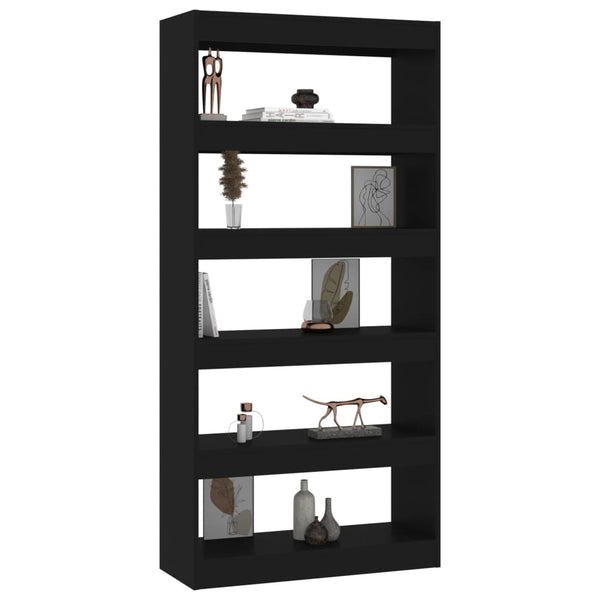 Book Cabinet/Room Divider Black 80X30x166 Cm Engineered Wood Bookshelves