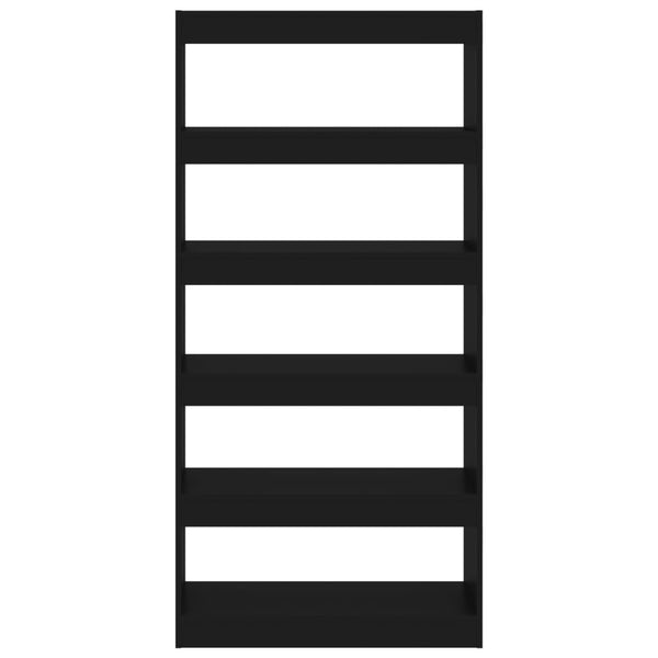 Book Cabinet/Room Divider Black 80X30x166 Cm Engineered Wood Bookshelves