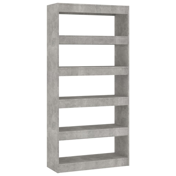 Book Cabinet/Room Divider Concrete Grey 80X30x166 Cm Engineered Wood Bookshelves