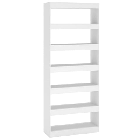 Book Cabinet/Room Divider White 80X30x198 Cm Engineered Wood Bookshelves