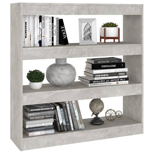 Book Cabinet/Room Divider Concrete Grey 100X30x103 Cm Bookshelves
