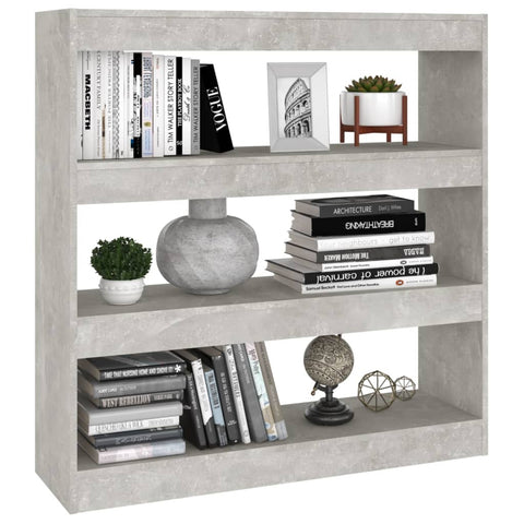 Book Cabinet/Room Divider Concrete Grey 100X30x103 Cm Bookshelves