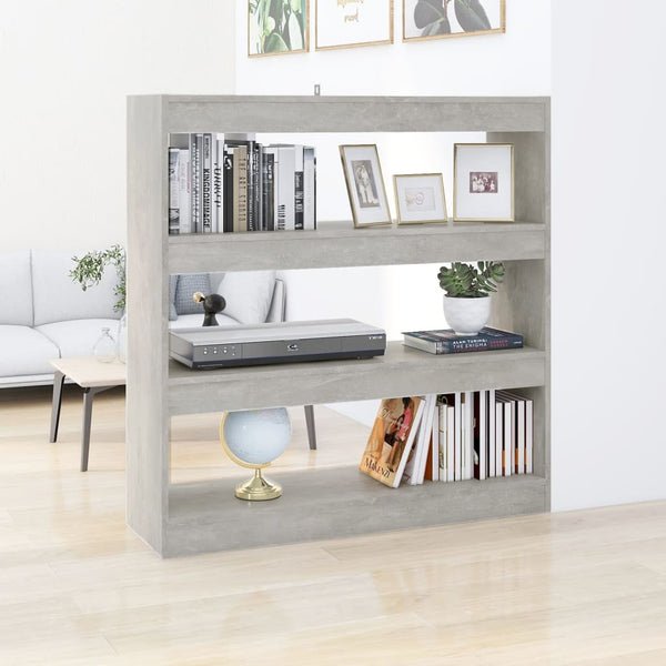 Book Cabinet/Room Divider Concrete Grey 100X30x103 Cm Bookshelves