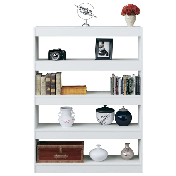 Book Cabinet/Room Divider High Gloss White 100X30x135 Cm Bookshelves