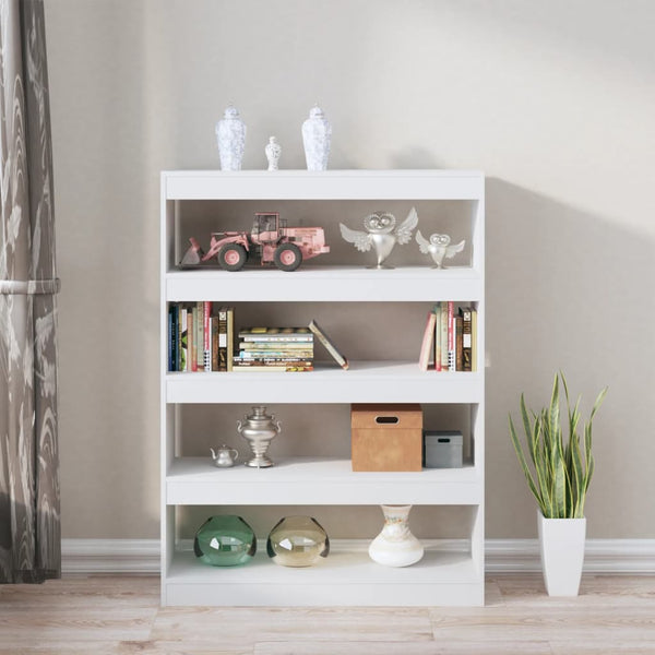 Book Cabinet/Room Divider High Gloss White 100X30x135 Cm Bookshelves