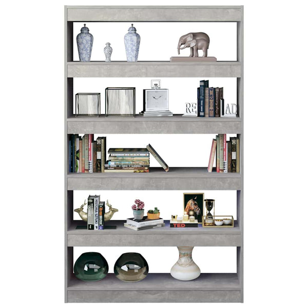 Vidaxl Book Cabinet/Room Divider Concrete Grey 100X30x166 Cm Bookshelves