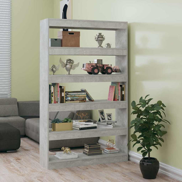 Vidaxl Book Cabinet/Room Divider Concrete Grey 100X30x166 Cm Bookshelves