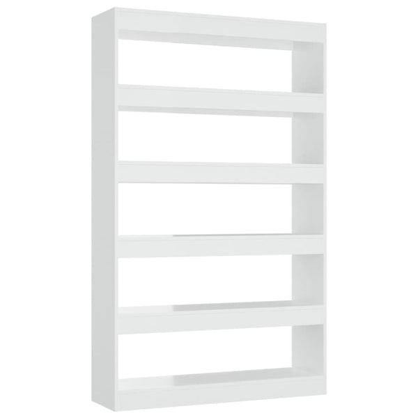 Book Cabinet/Room Divider High Gloss White 100X30x166 Cm Bookshelves