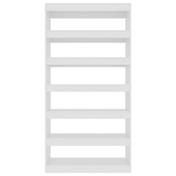 Book Cabinet/Room Divider High Gloss White 100X30x198 Cm Engineered Wood Bookshelves